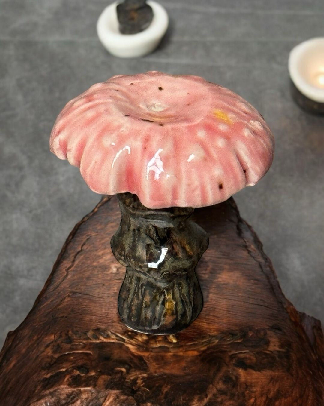 Quemador de Incienso Artesanal [Hongo Rosa]